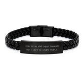 Funny Quote Interlaced Leather Bracelet Gifts for Apartment Manager Men Women Friends Coworkers - Christmas Unique Tokens - Image 1